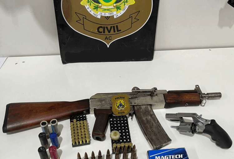 Investigação da Polícia Civil resulta em prisão e apreensão de fuzil na fronteira
